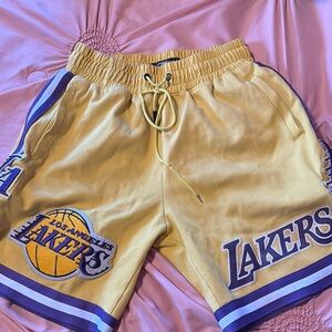Los Angeles Lakers Yellow Athletic Shorts